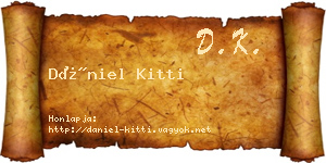 Dániel Kitti névjegykártya